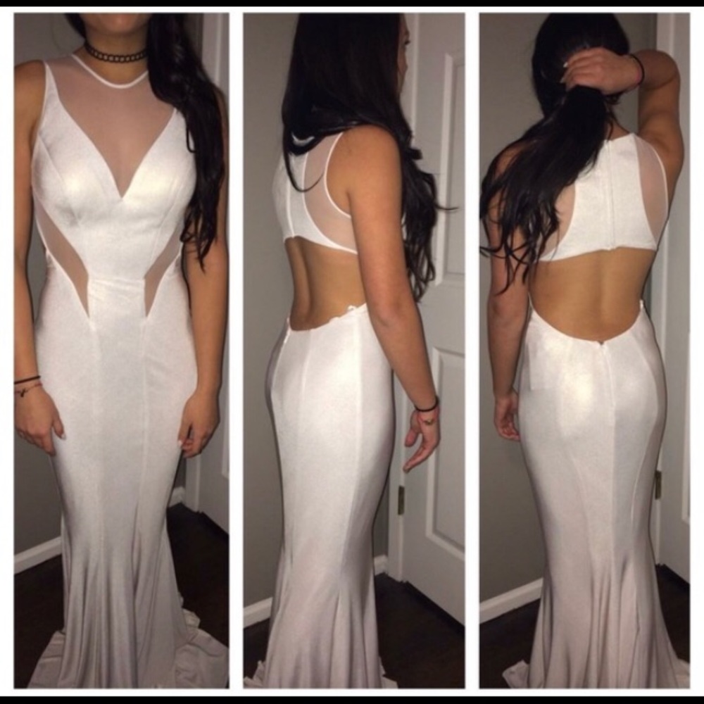 Gown for Any Occasion white with Faint Gold